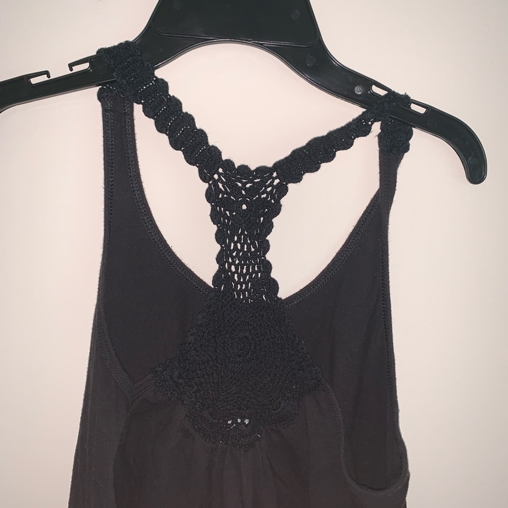 Kid’s Black Crochet Razorback Tank - Picture 3 of 4